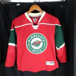 Reebok Autographed NHL Minnesota Wild Hockey Jersey #6 Hill - Size Youth S